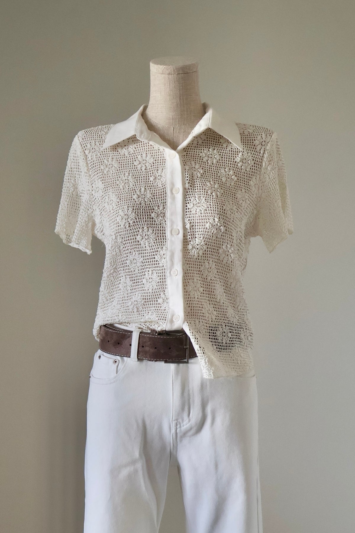 Crochet Lattice Polo