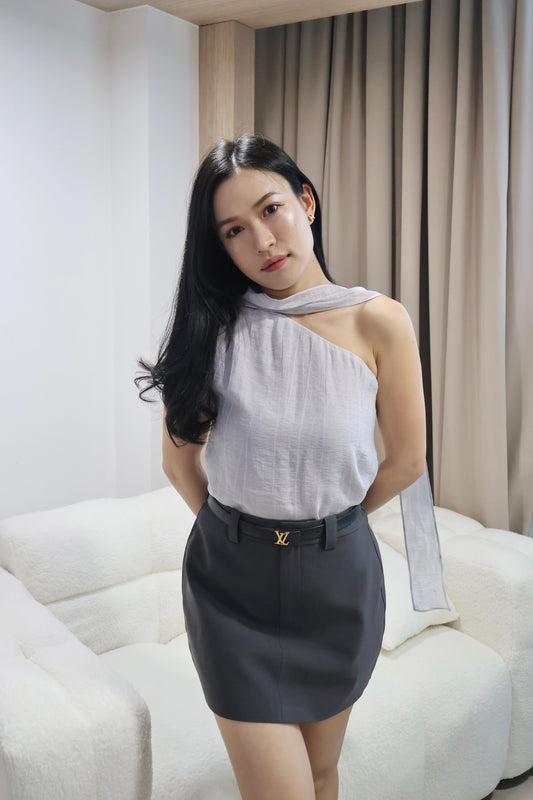 Graphite Mini Skort